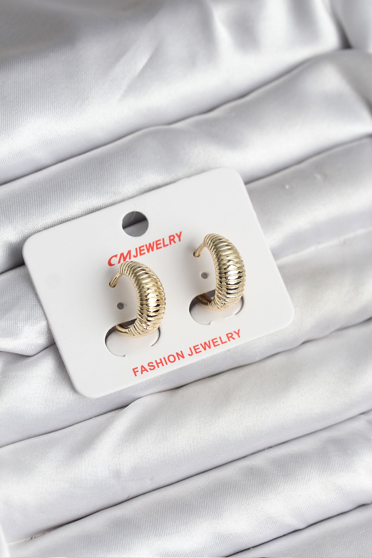 14K Gold Renk Kaplama CM Kadın Küpe