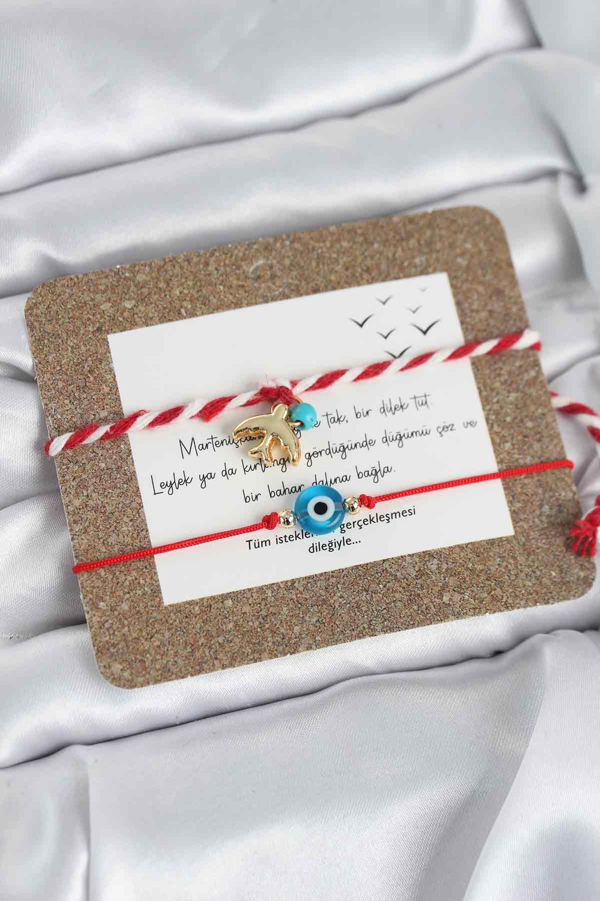 Marteniçka Bileklik 2'li Nazar ve Kırlangıç Model