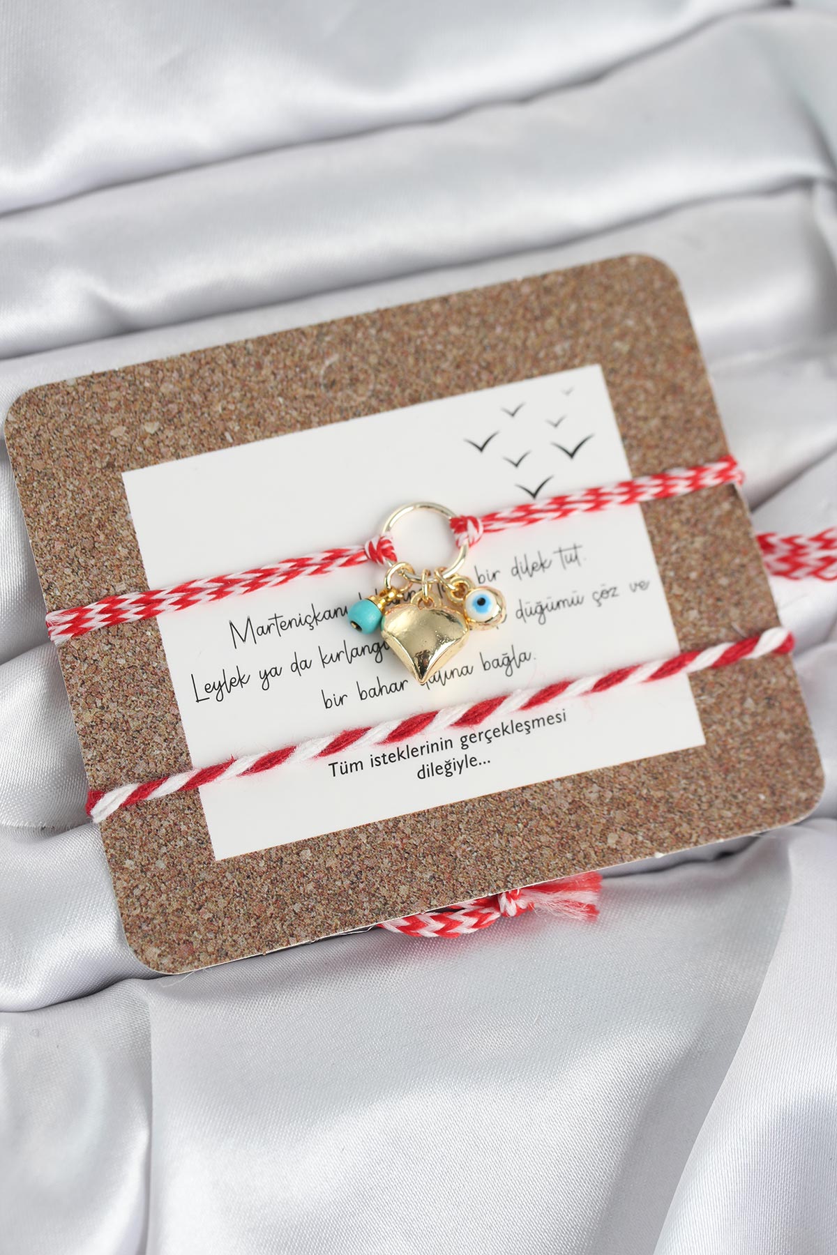 Marteniçka Bileklik 2'li Kalp ve Nazalı Model