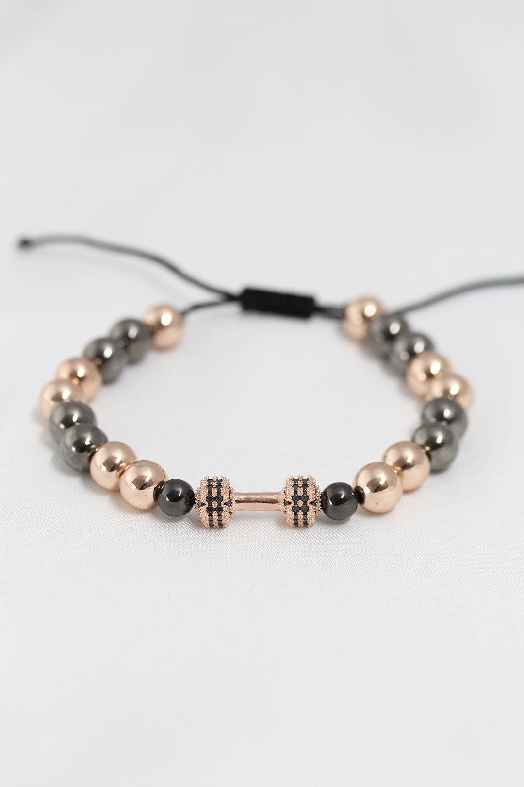 Silver Rose Renk Çelik Zirkon Objeli Asansörlü Bileklik