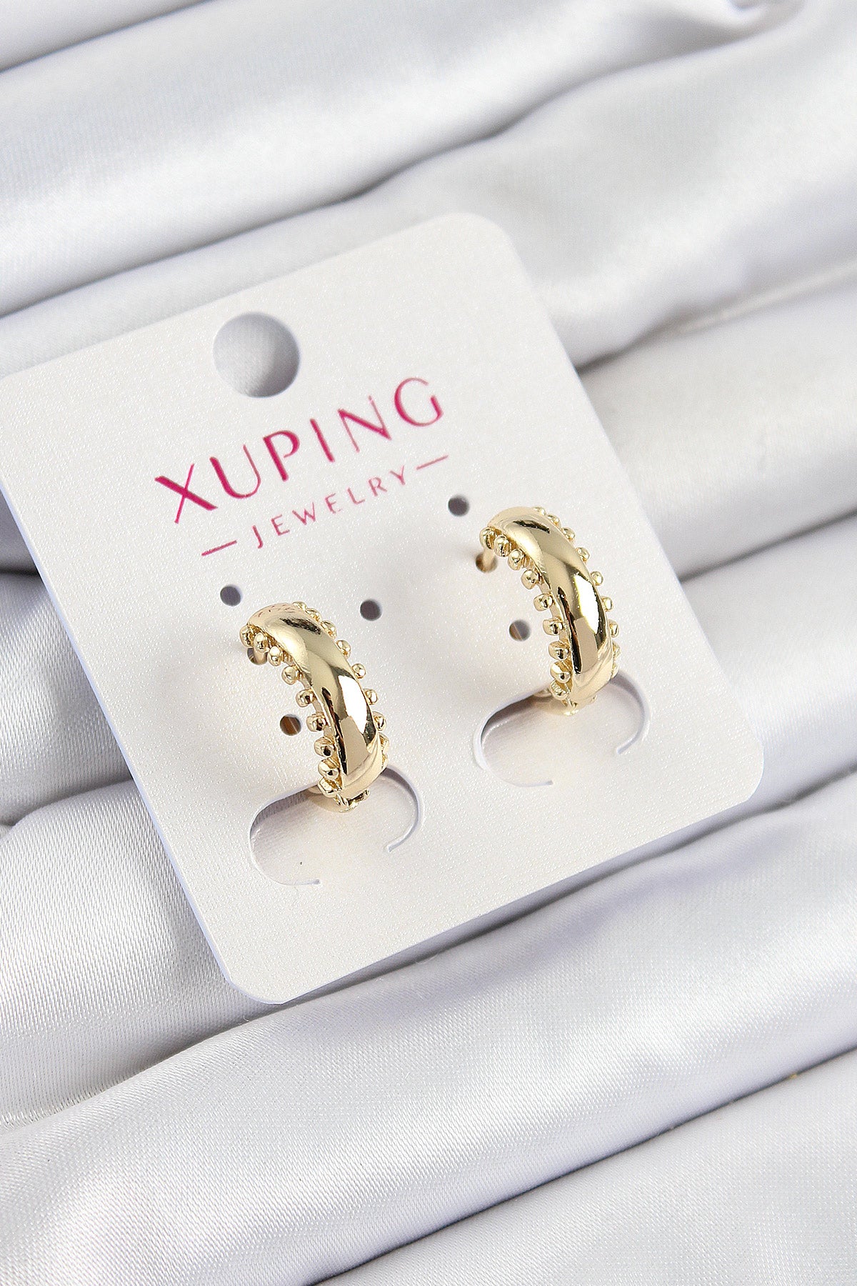 Xuping Çit Halka Model Gold Renk Kadın Küpe