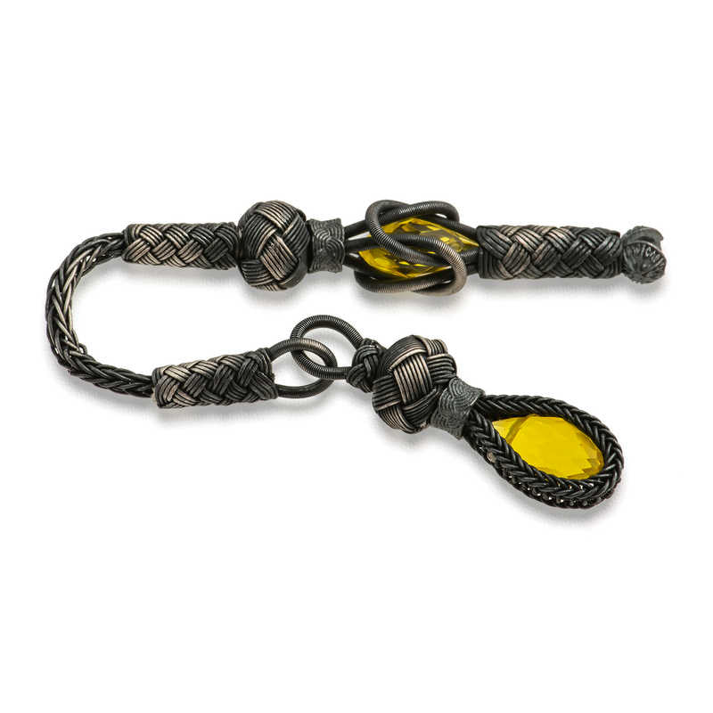 1000 Ayar Gümüş Zirkon Taşlı Kazaziye Püskül