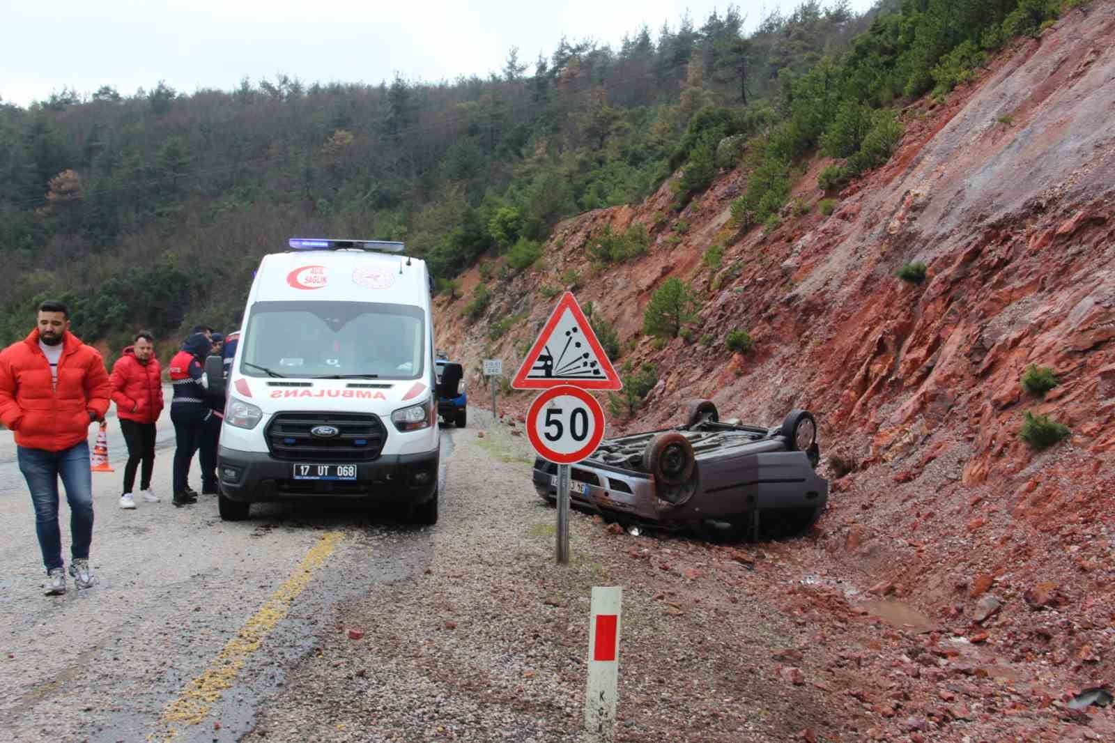 canda takla atan otomobilin surucusu yaralandi 2 NsVMKCPn