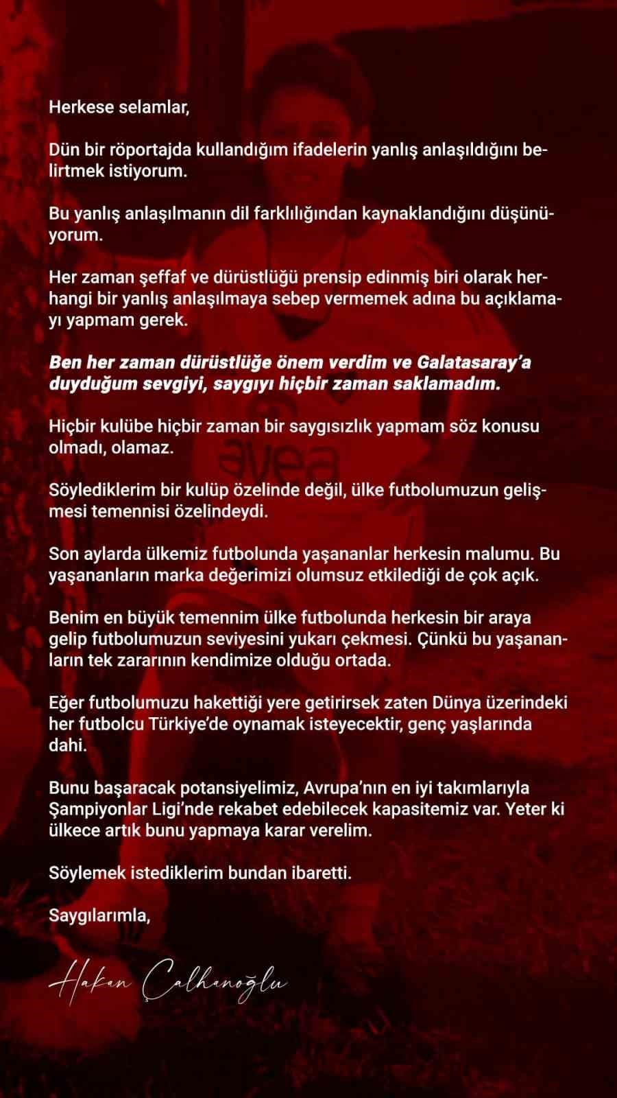 hakan calhanoglu galatasaraya duydugum sevgiyi saygiyi hicbir zaman saklamadim 0 cemIEHNh