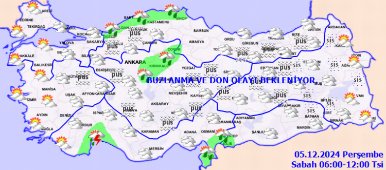 İç ve doğu kesimlerde 'buzlanma ve don' uyarısı