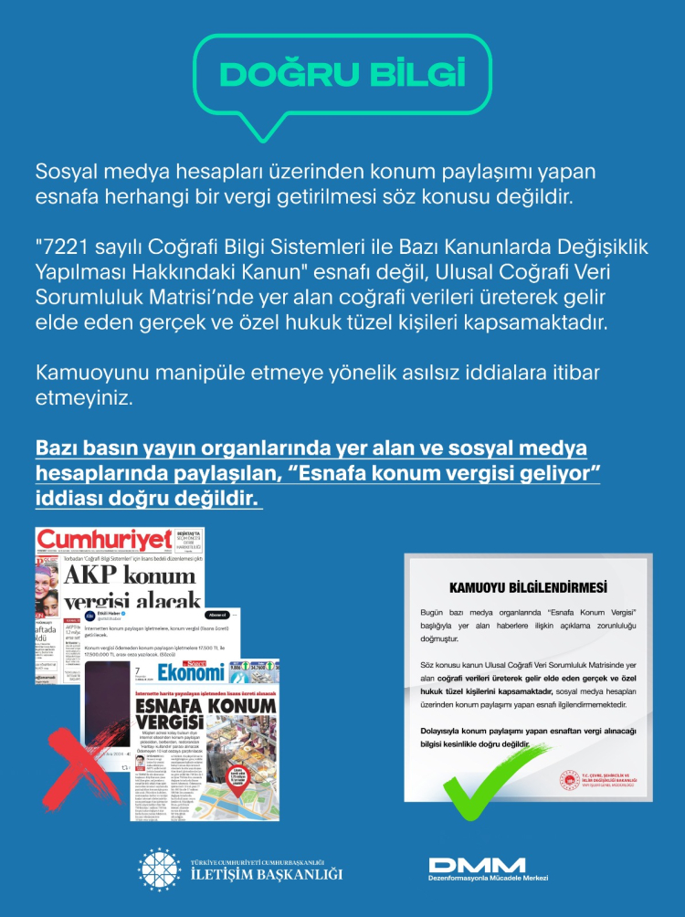 'konum vergisi' iddialarına i̇letişim'den yanıt