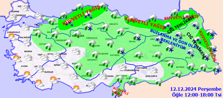 Meteoroloji'den 12 il için sarı kodlu uyarı!