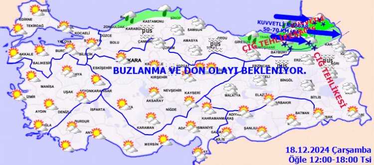 Meteoroloji'den doğu'ya uyarı üstüne uyarı!