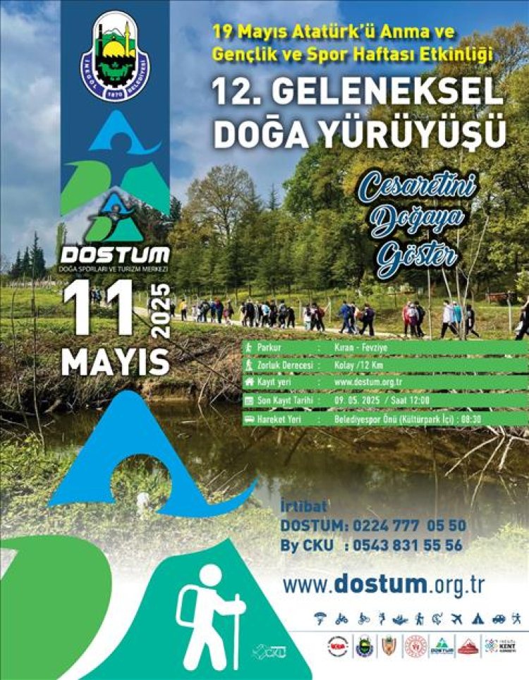 Bursa'da i̇negöl belediyesi’nden 19 mayıs tabiat yürüyüşü aktifliğine davet